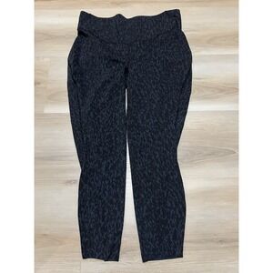 Lululemon Leggings Womens 14 Base Pace High Rise Running Crop Leopard Camo Coal